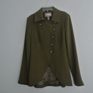 Love 21 Army Green Pea Coat sz S